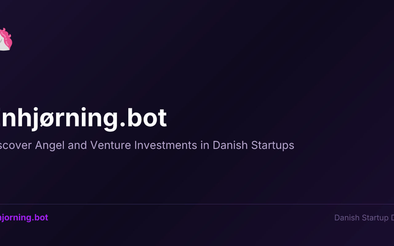 Homepage screenshot of enhjorning.bot