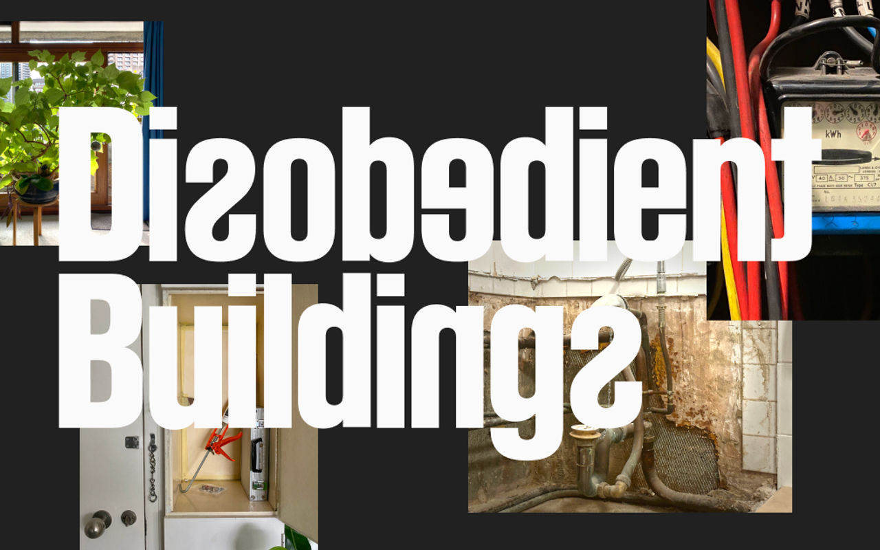 Homepage screenshot of exhibition.disobedientbuildings.com
