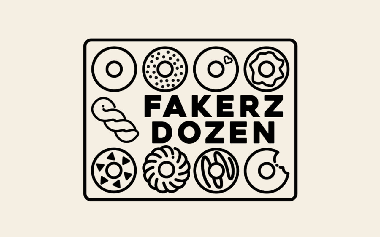 Homepage screenshot of fakerzdozen.com