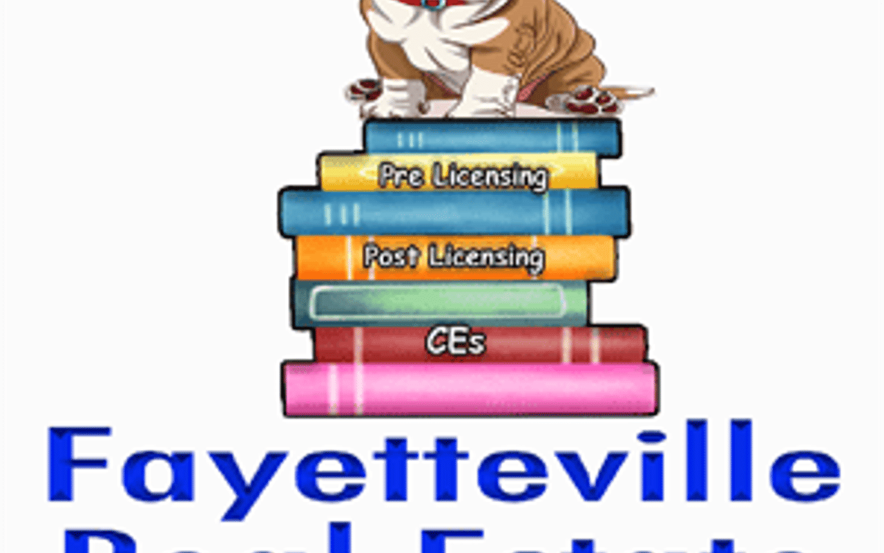 Homepage screenshot of fayettevillerealestateschool.com