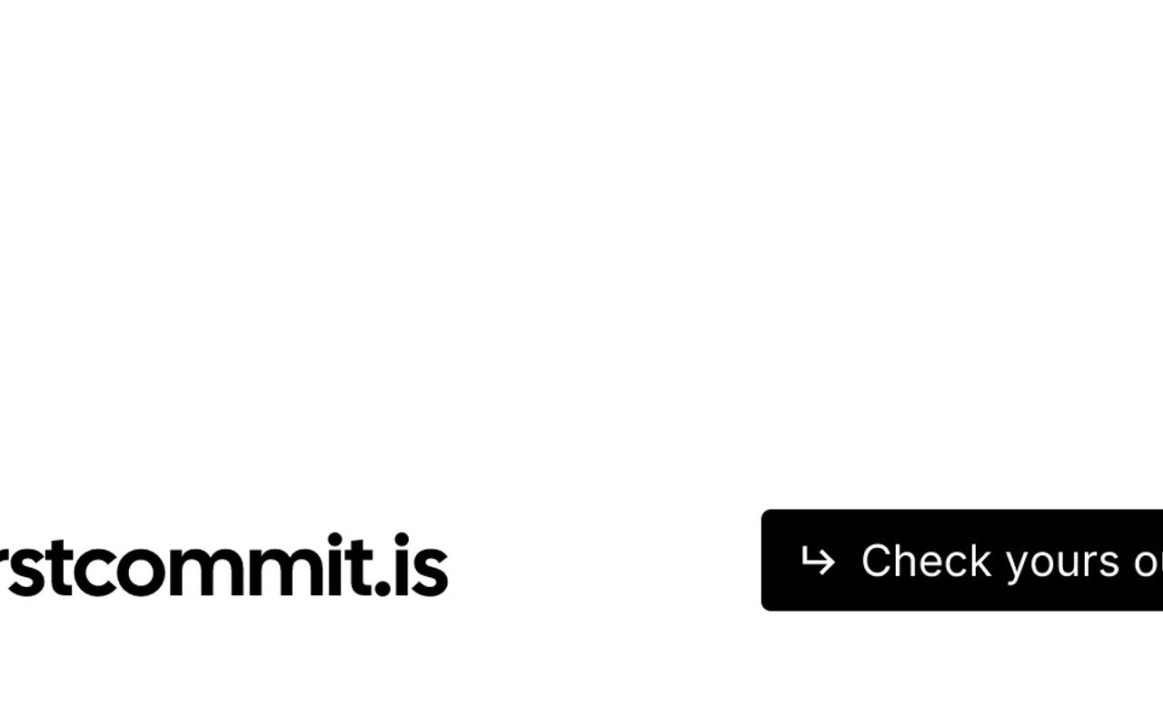 Homepage screenshot of firstcommit.is