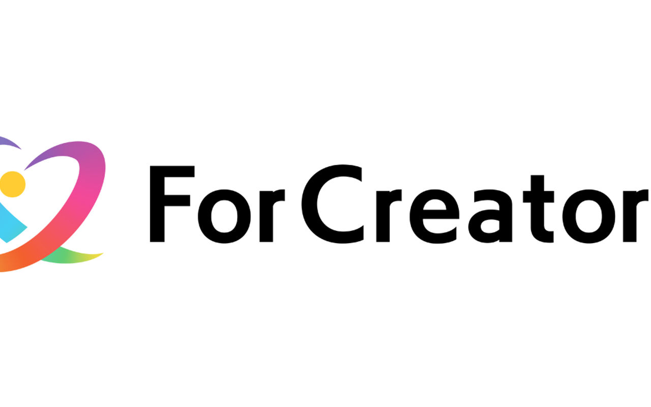 Homepage screenshot of forcreators.jp