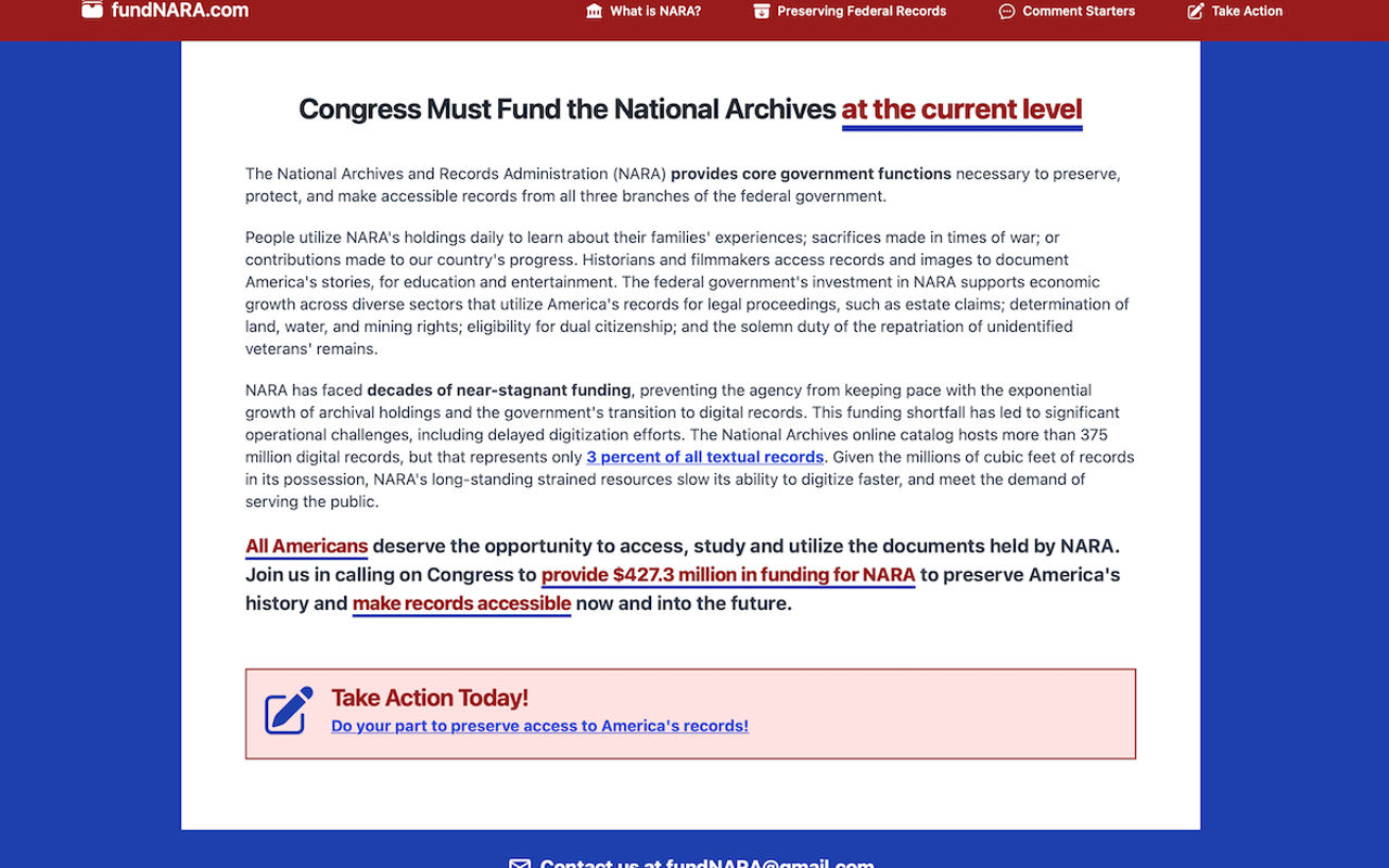 Homepage screenshot of fundnara.com