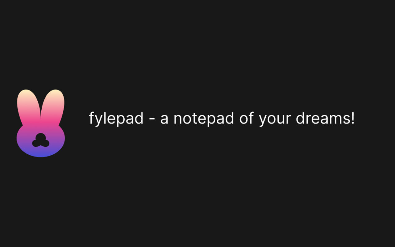 Homepage screenshot of fylepad.app