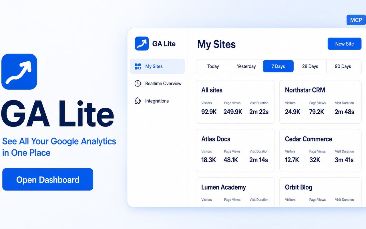 Homepage screenshot of galite.io