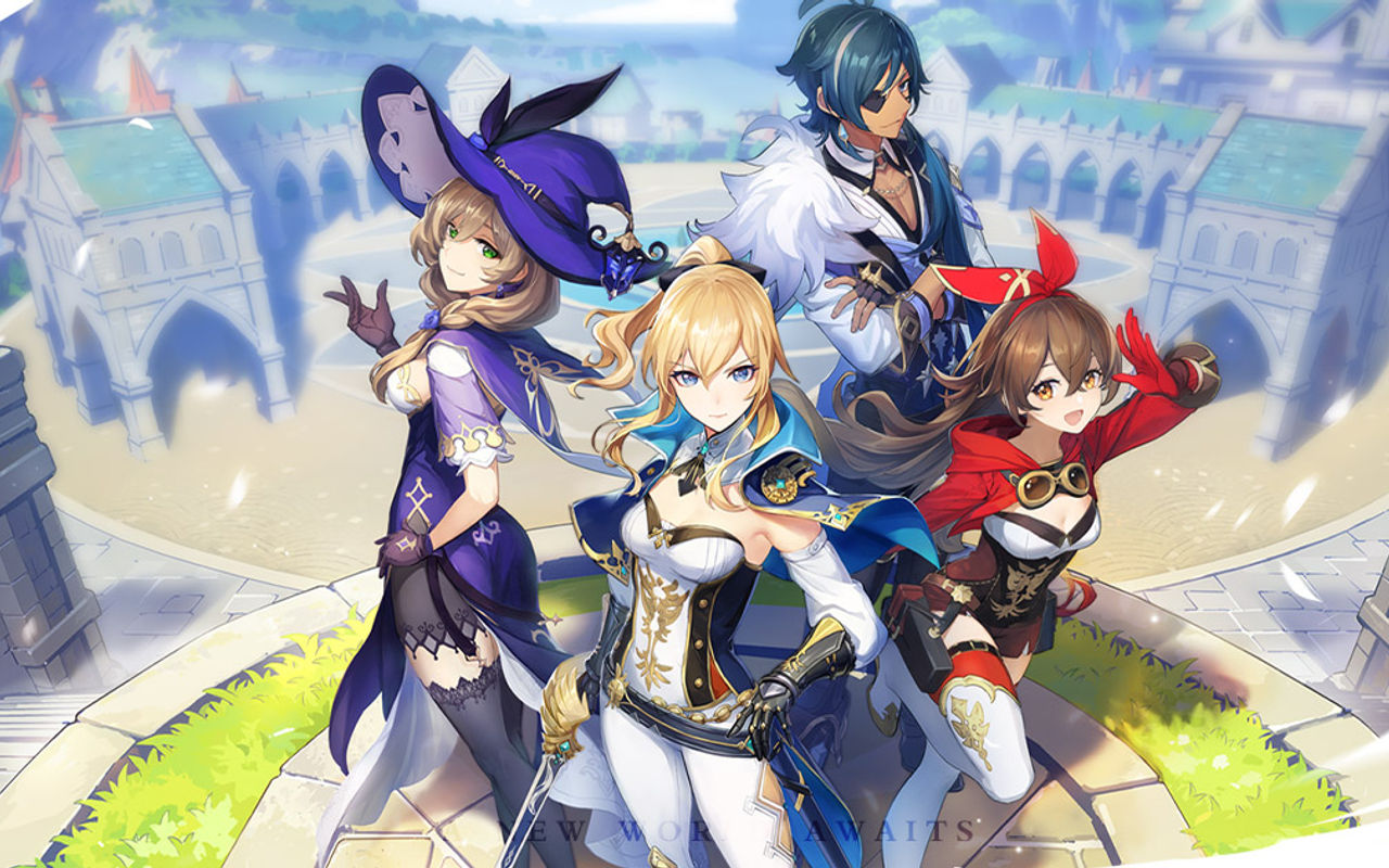 Homepage screenshot of genshin.hoyoverse.com