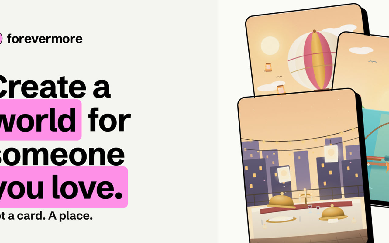 Homepage screenshot of getforevermore.co