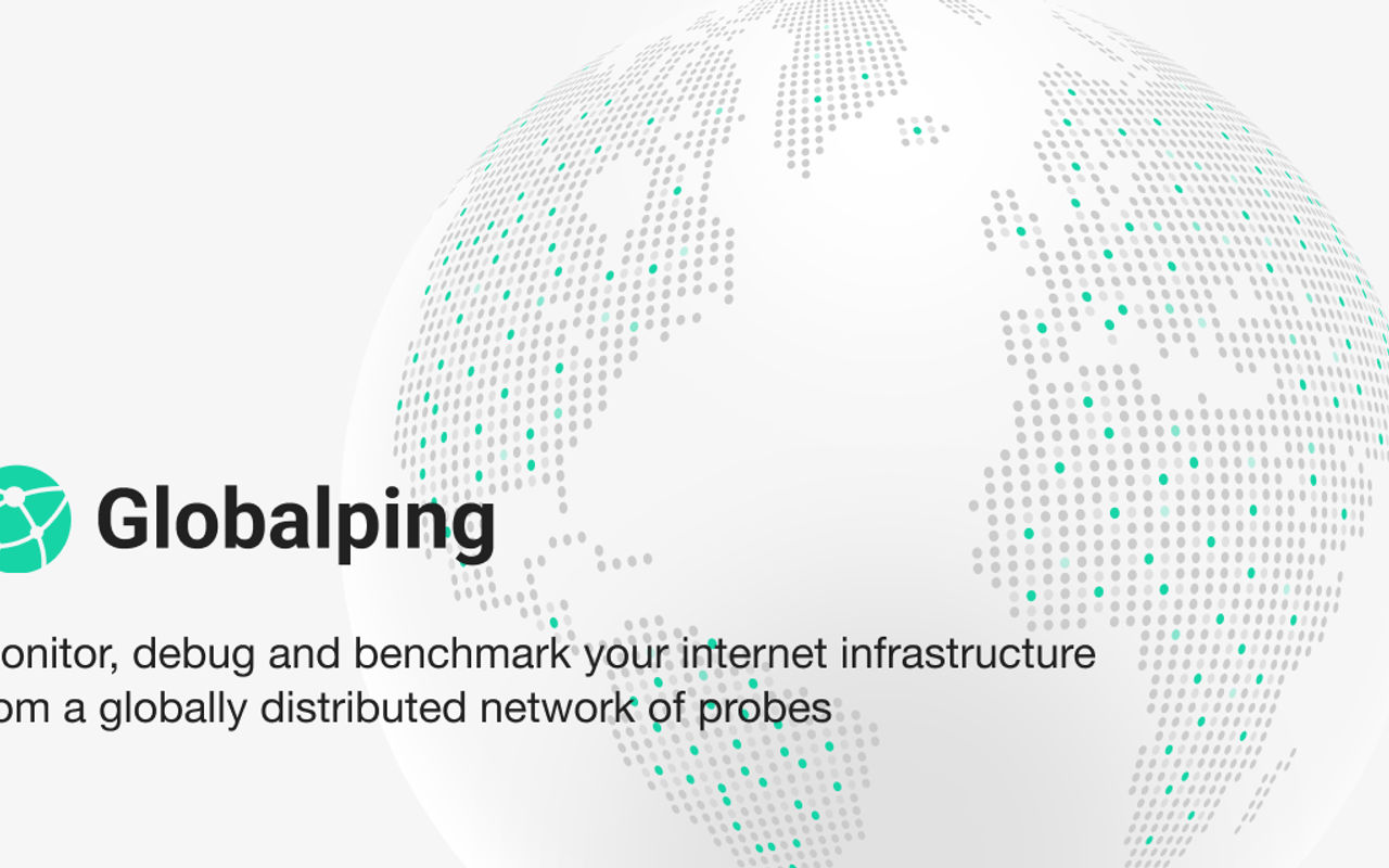 Homepage screenshot of globalping.io