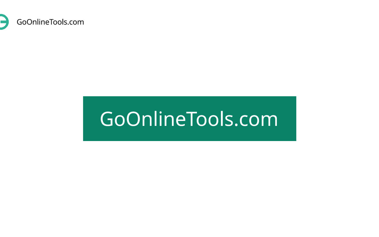 Homepage screenshot of goonlinetools.com