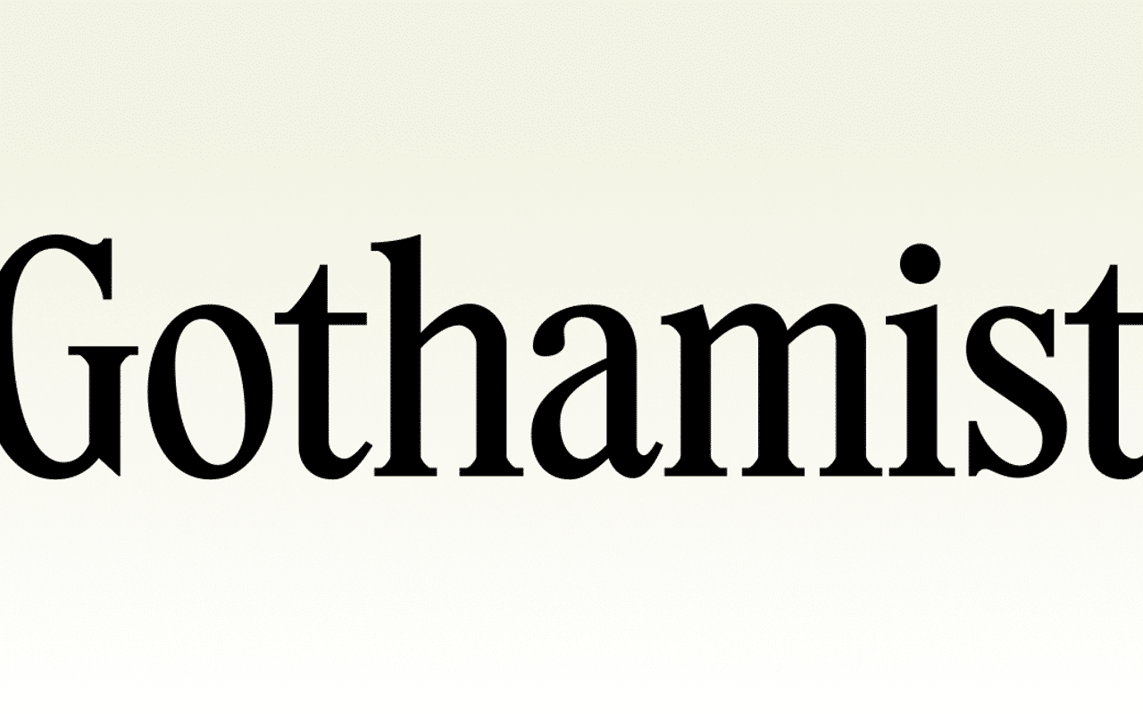 Homepage screenshot of gothamist.com