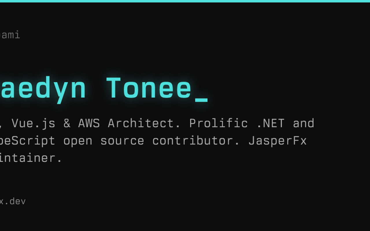 Homepage screenshot of hawx.dev