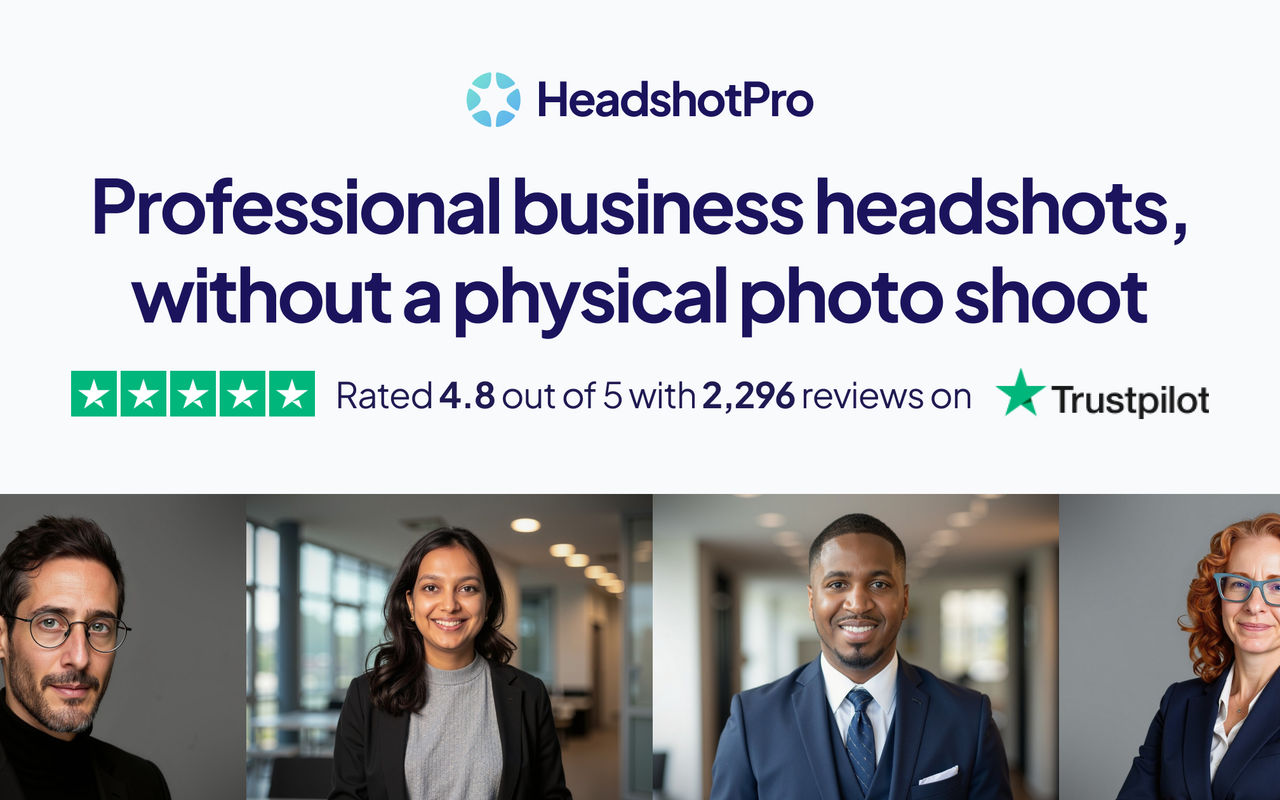 Homepage screenshot of headshotpro.com
