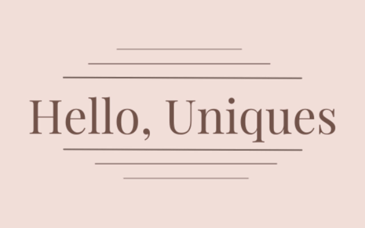 Homepage screenshot of hellouniques.co