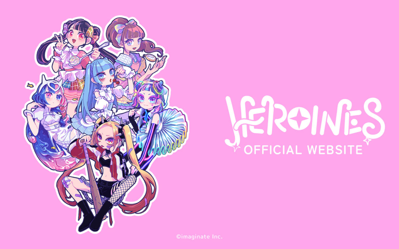 Homepage screenshot of heroines.jp