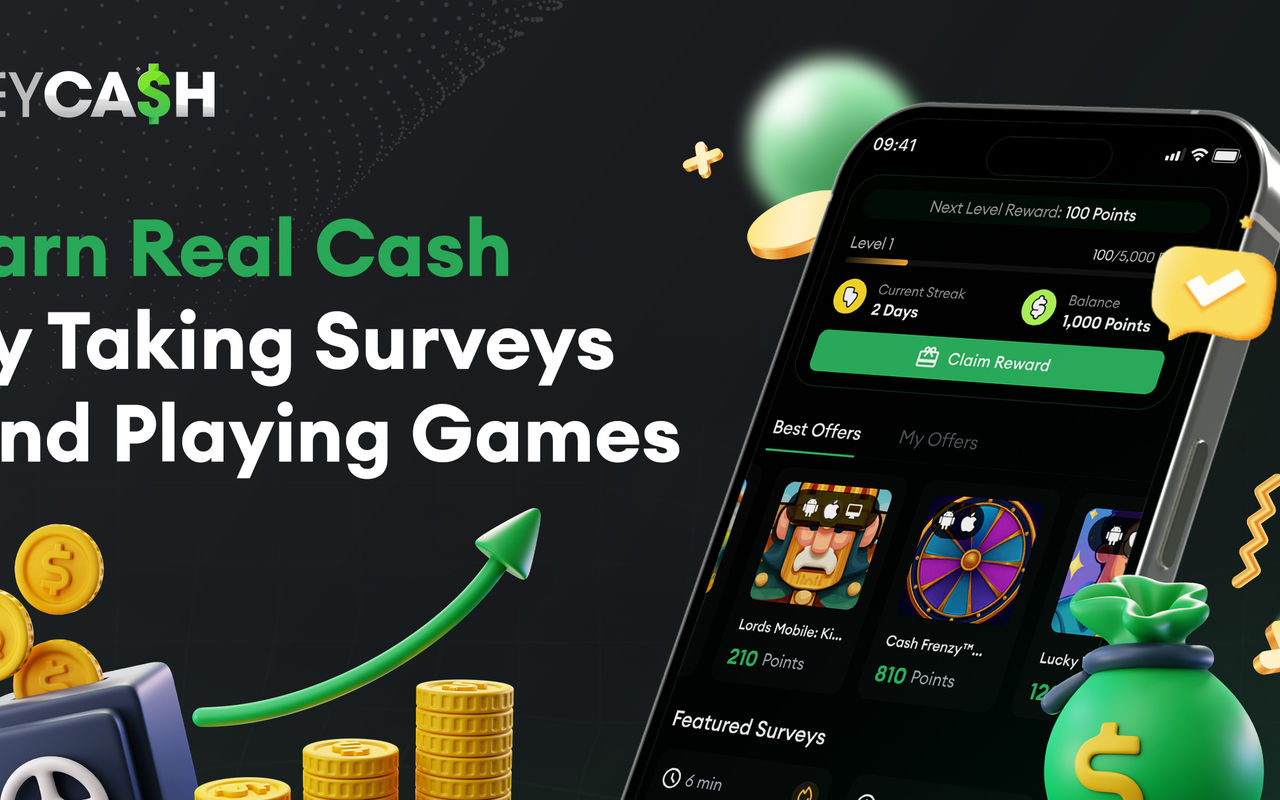 Homepage screenshot of heycash.com