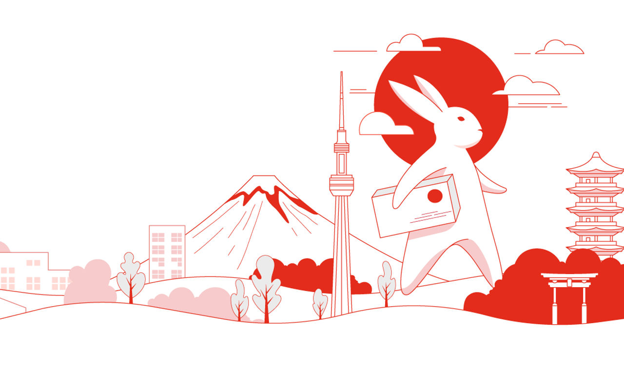 Homepage screenshot of japanrabbit.com