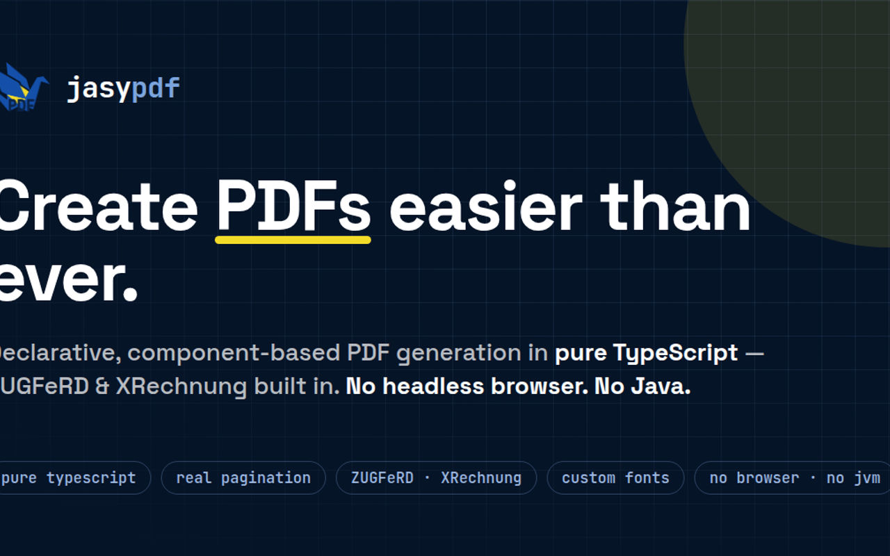 Homepage screenshot of jasy.dev