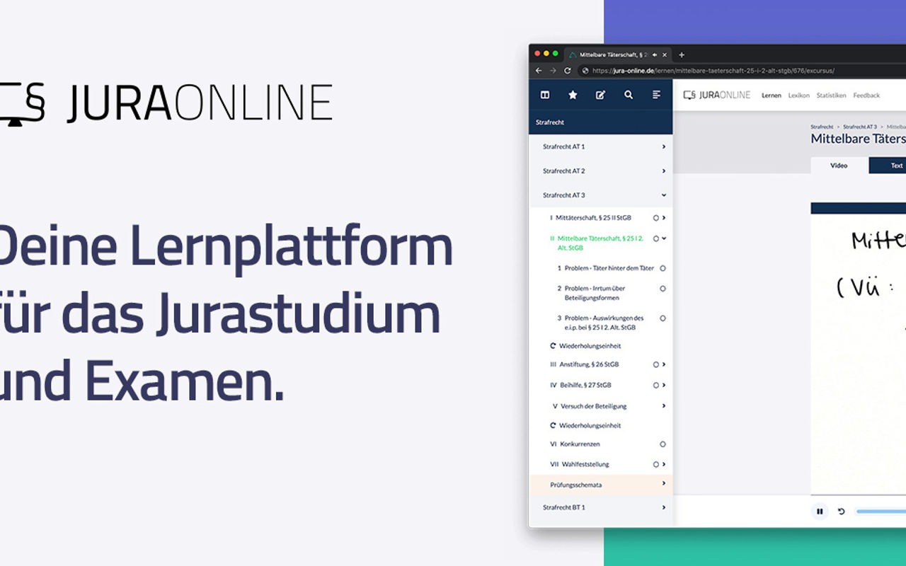 Homepage screenshot of jura-online.de