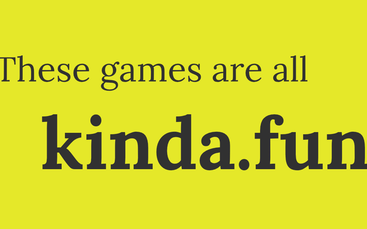 Homepage screenshot of kinda.fun