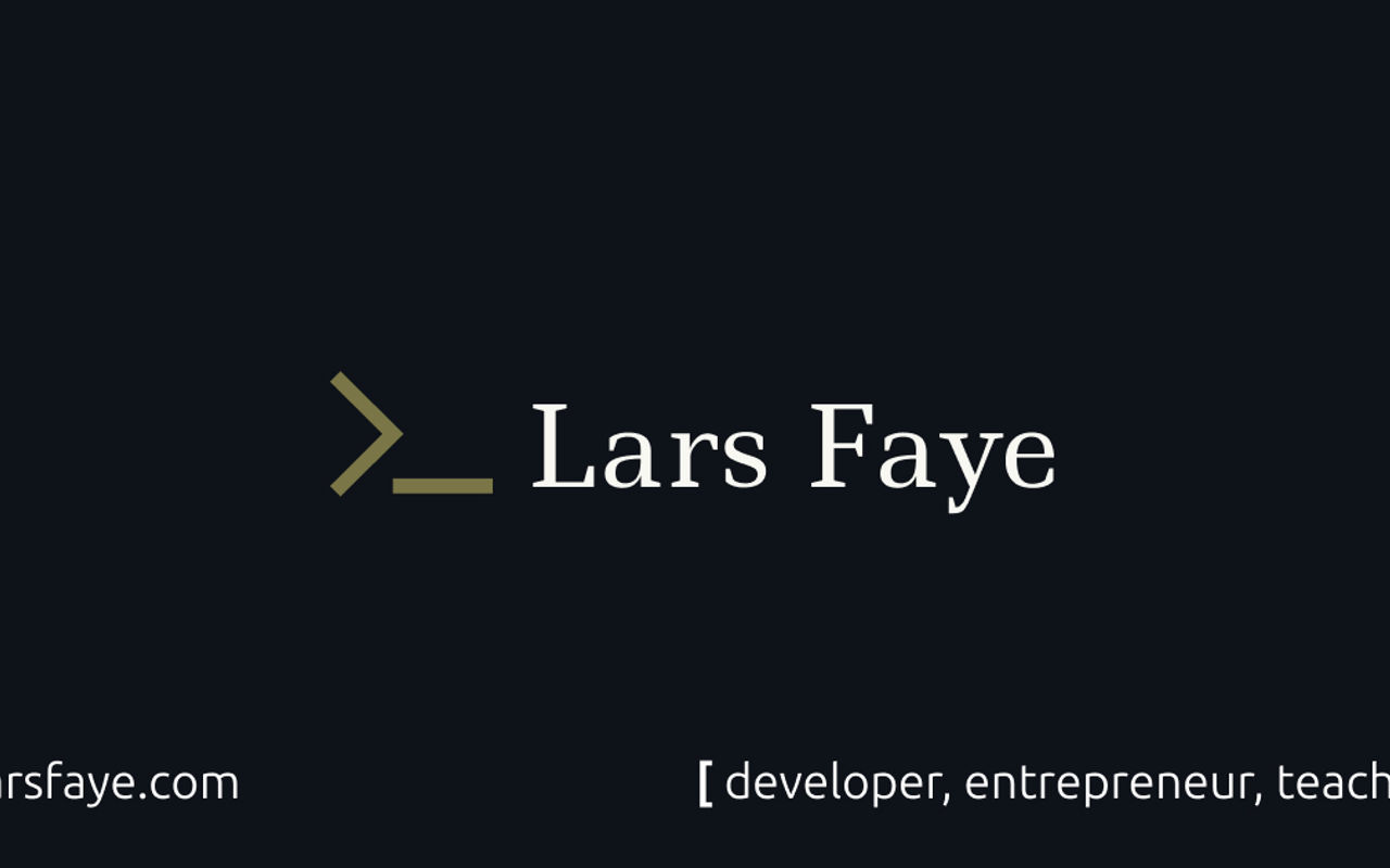 Homepage screenshot of larsfaye.com