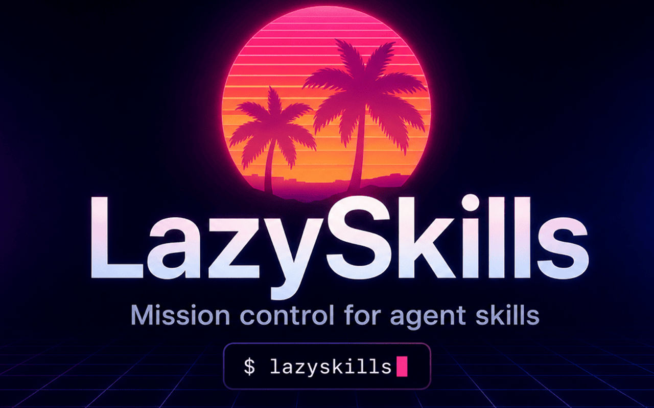Homepage screenshot of lazyskills.sh