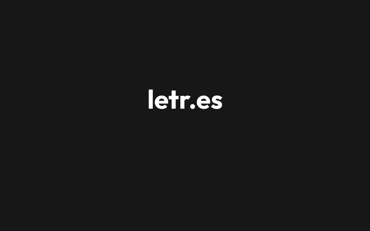 Homepage screenshot of letr.es
