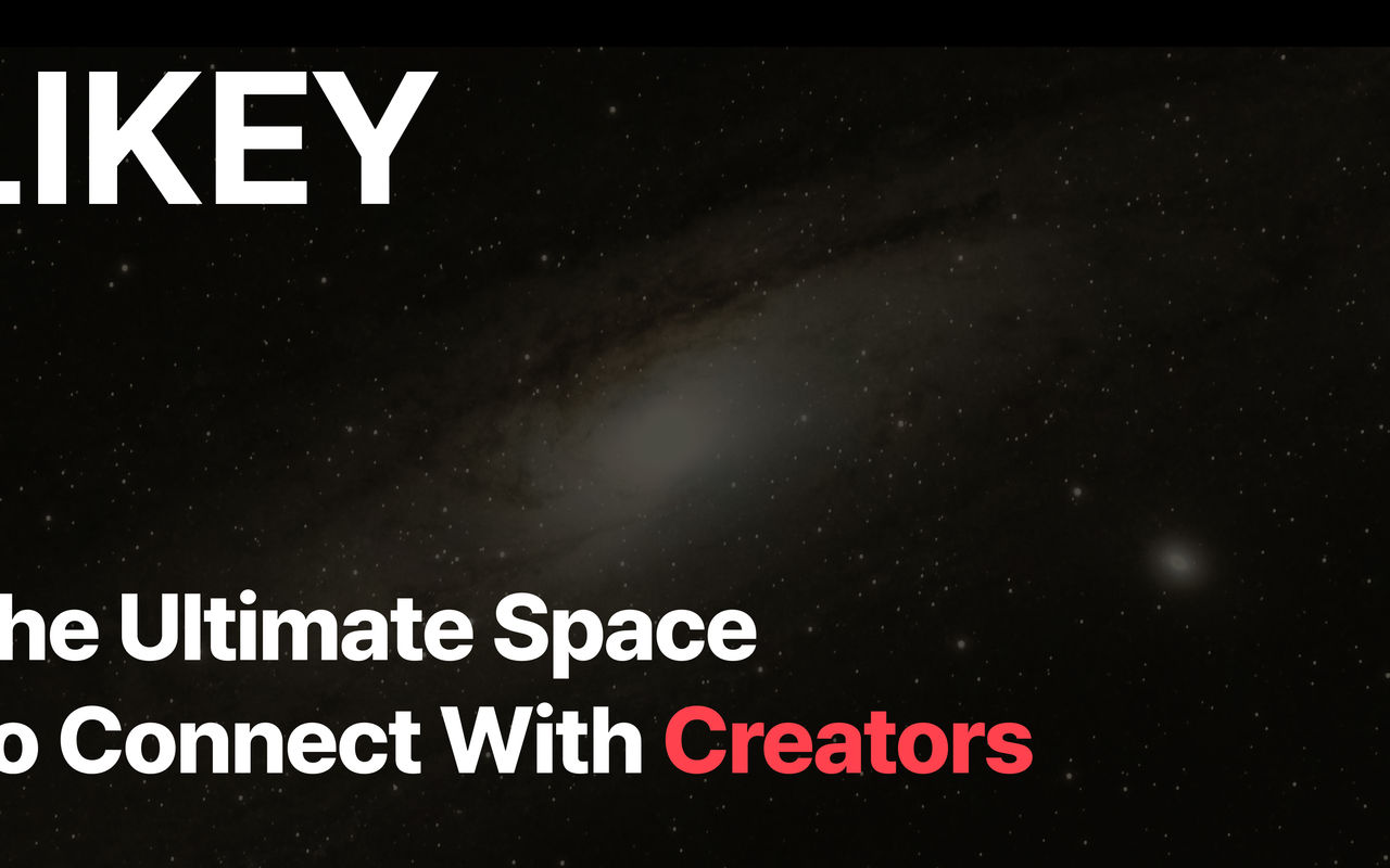 Homepage screenshot of likey.me