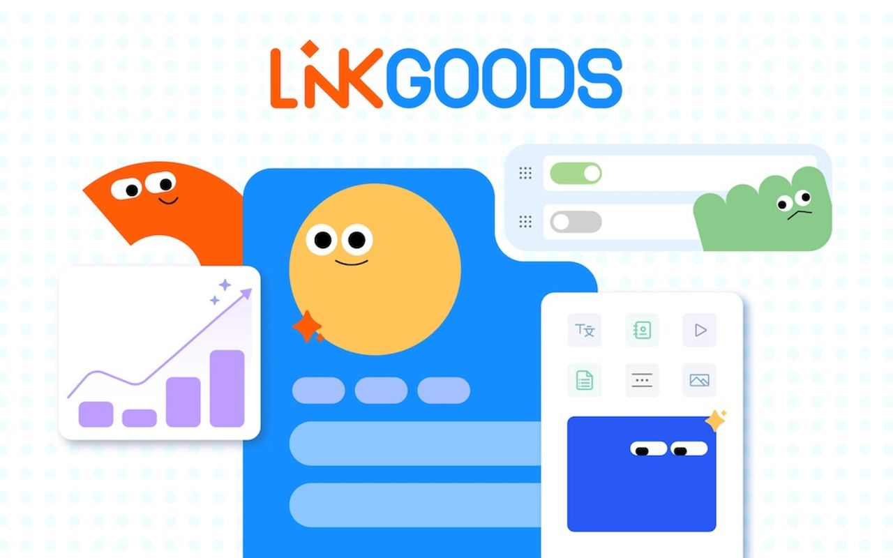 Homepage screenshot of linkgoods.com