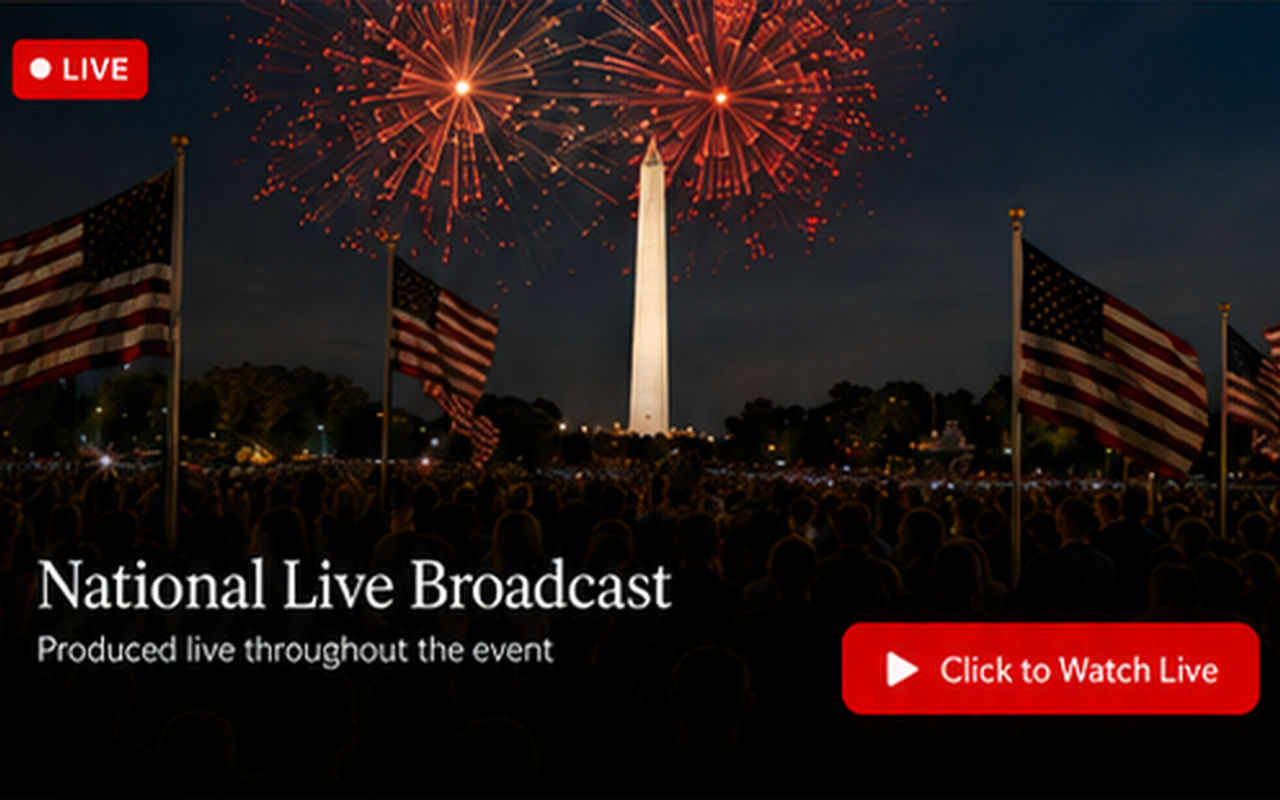 Homepage screenshot of live.america250.org