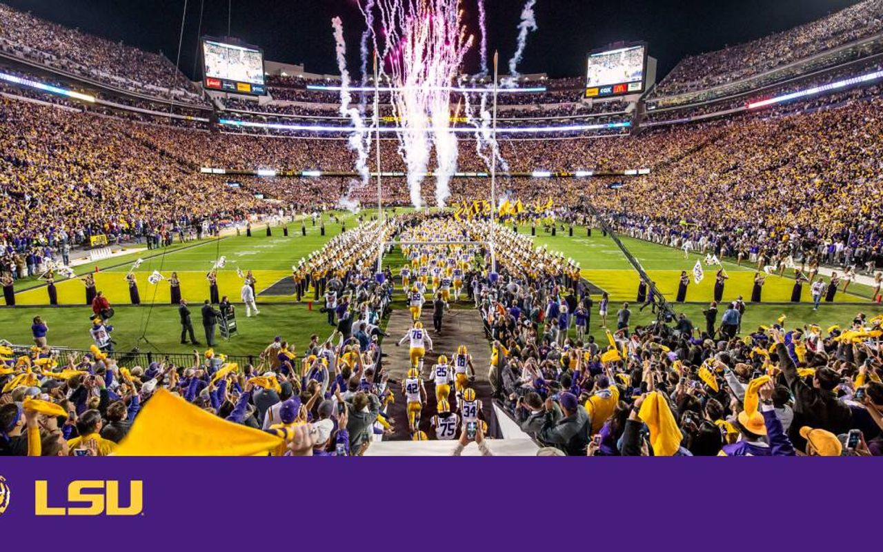 Homepage screenshot of lsusports.net