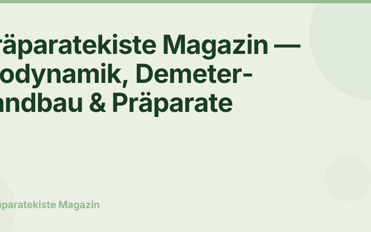 Homepage screenshot of magazin.praeparatekiste.de