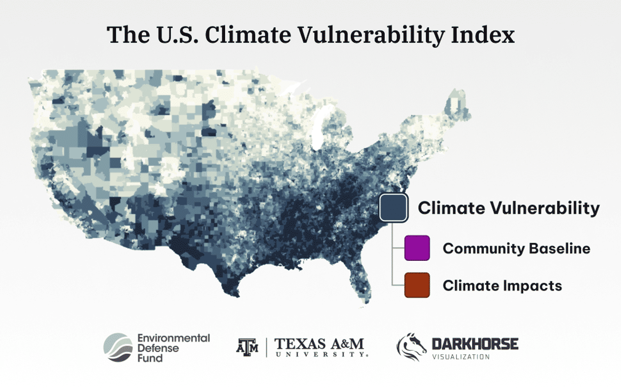Homepage screenshot of map.climatevulnerabilityindex.org