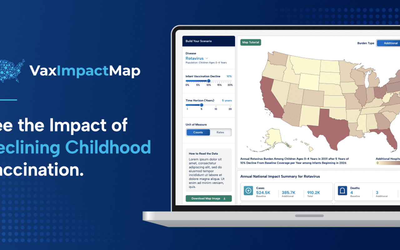 Homepage screenshot of map.vaximpactmap.org