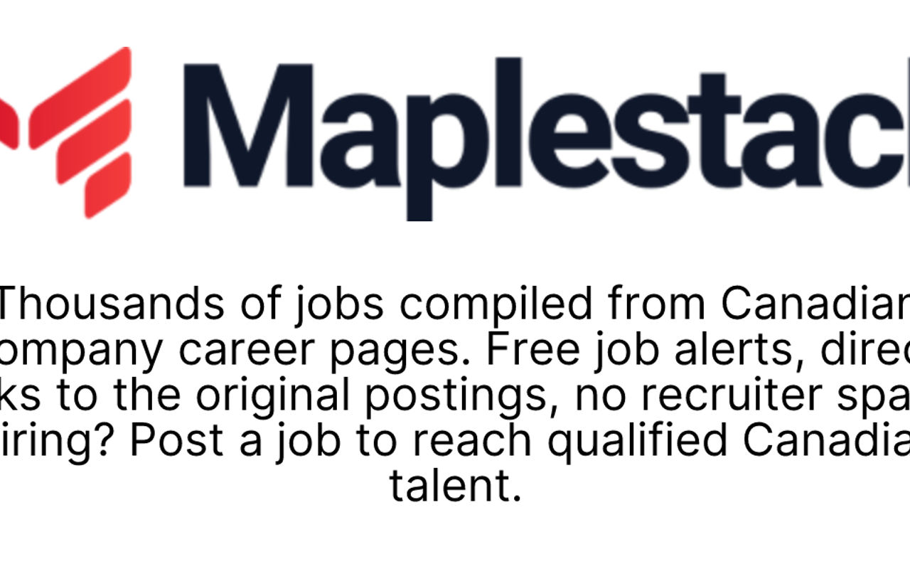 Homepage screenshot of maplestack.ca