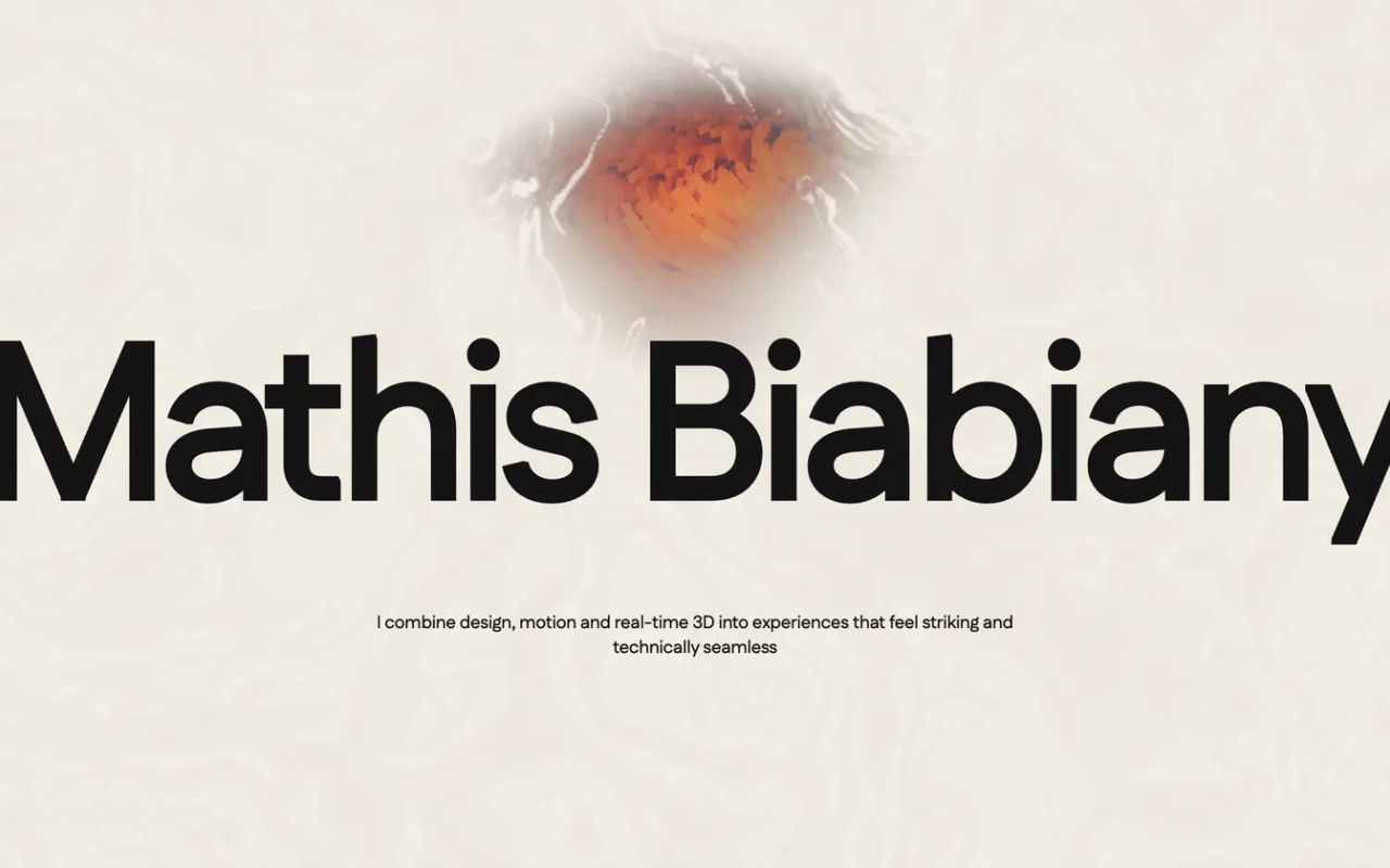 Homepage screenshot of mathis-biabiany.fr