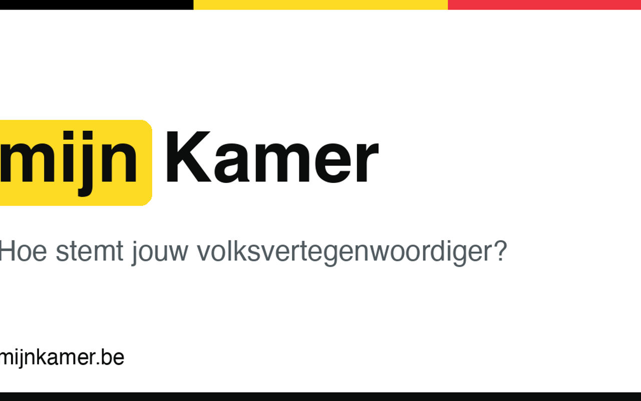 Homepage screenshot of mijnkamer.be