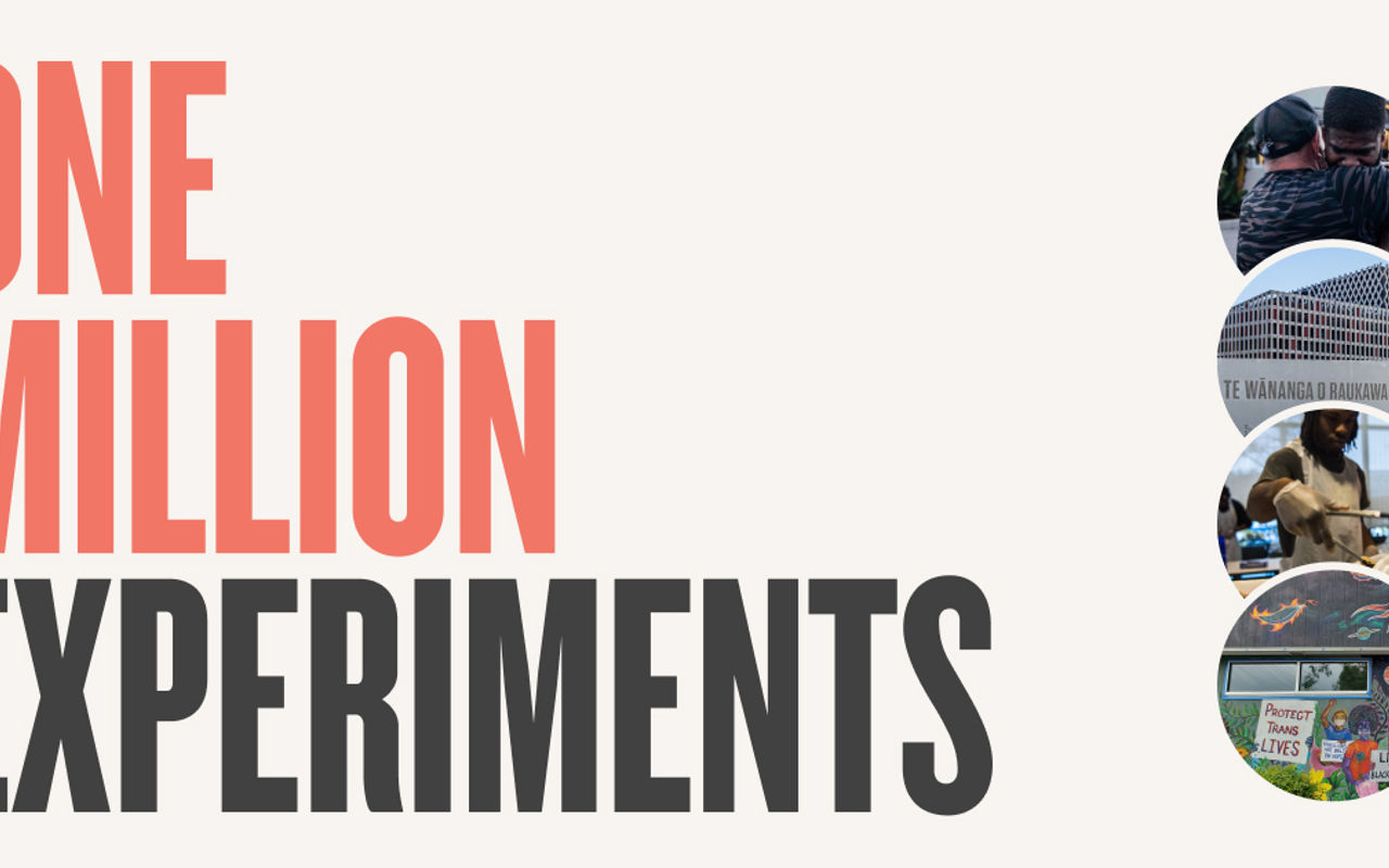 Homepage screenshot of millionexperiments.com
