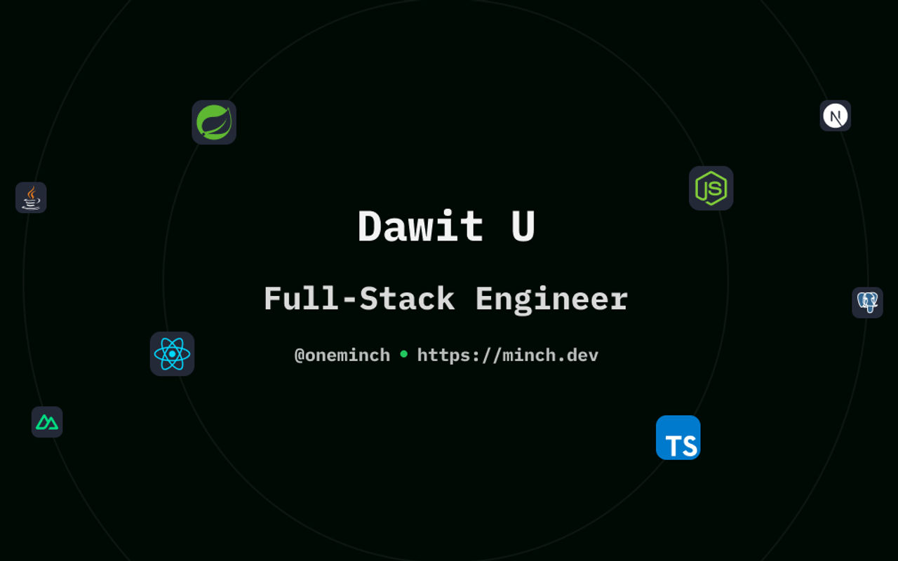 Homepage screenshot of minch.dev