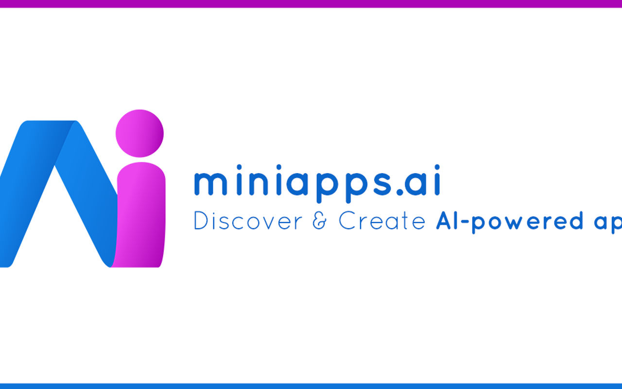 Homepage screenshot of miniapps.ai
