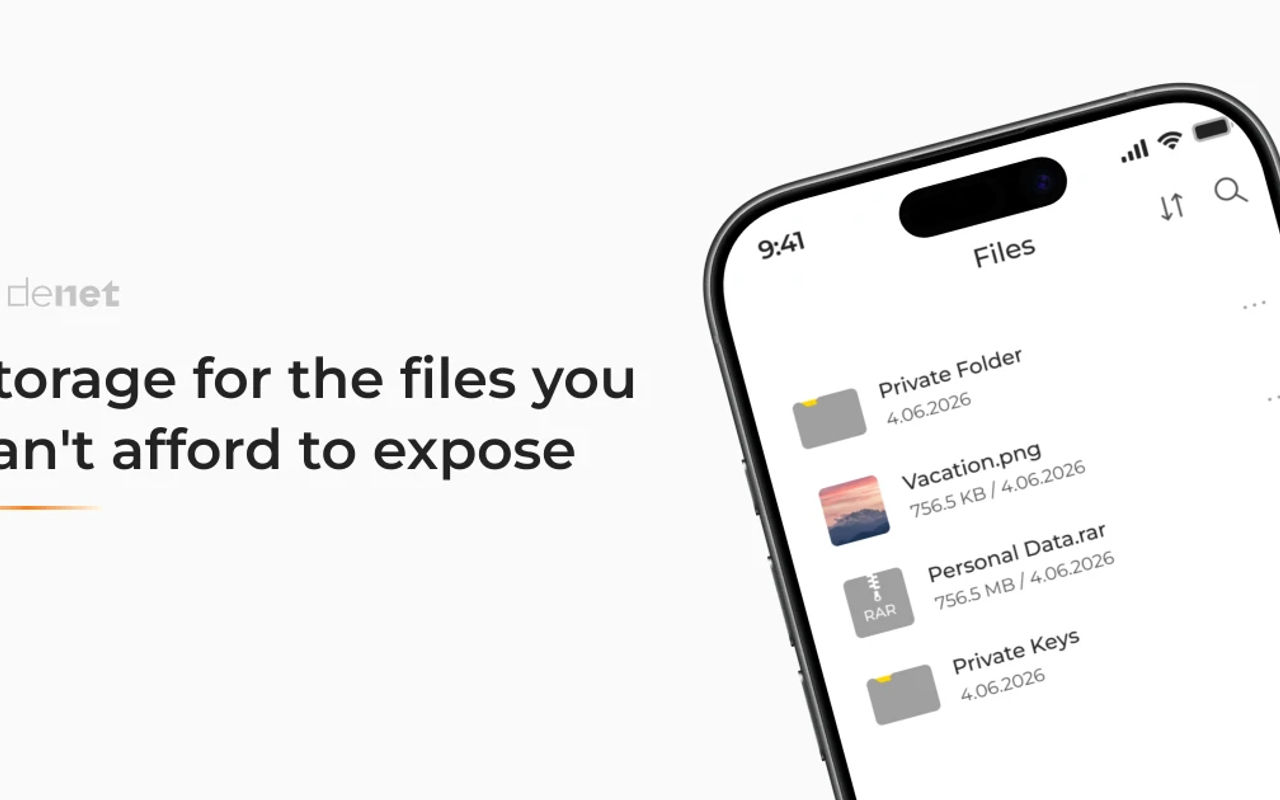 Homepage screenshot of mobile.denet.app