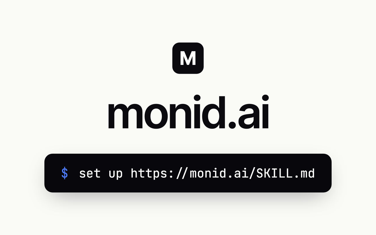Homepage screenshot of monid.ai