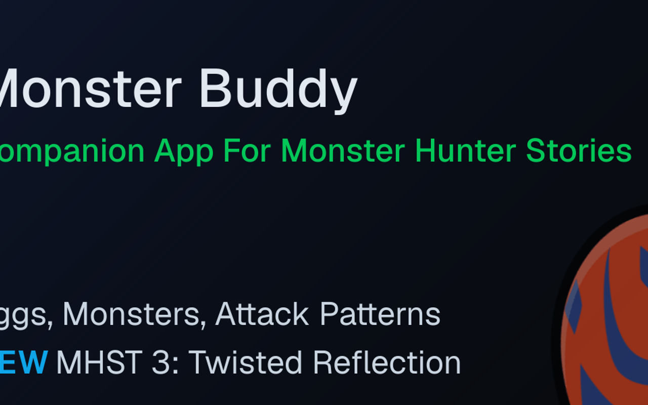 Homepage screenshot of monsterbuddy.app