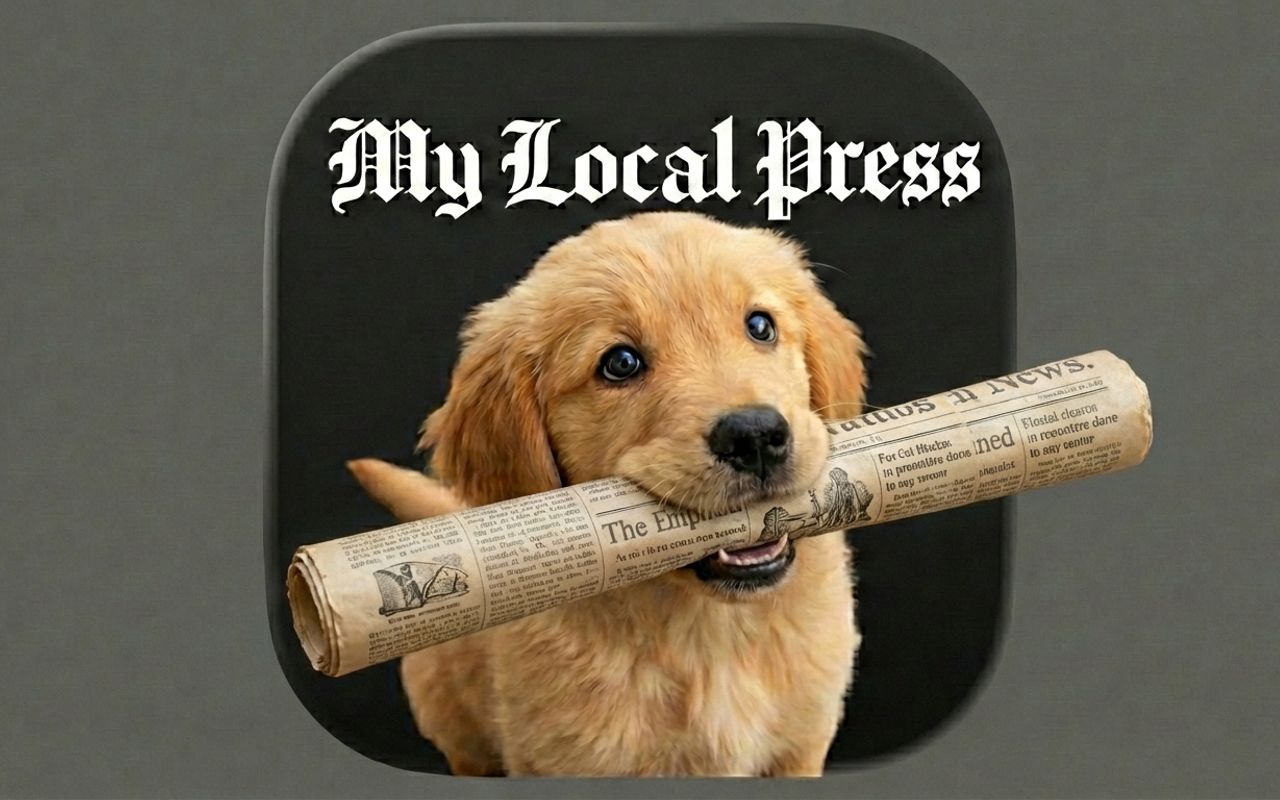 Homepage screenshot of mylocalpress.com