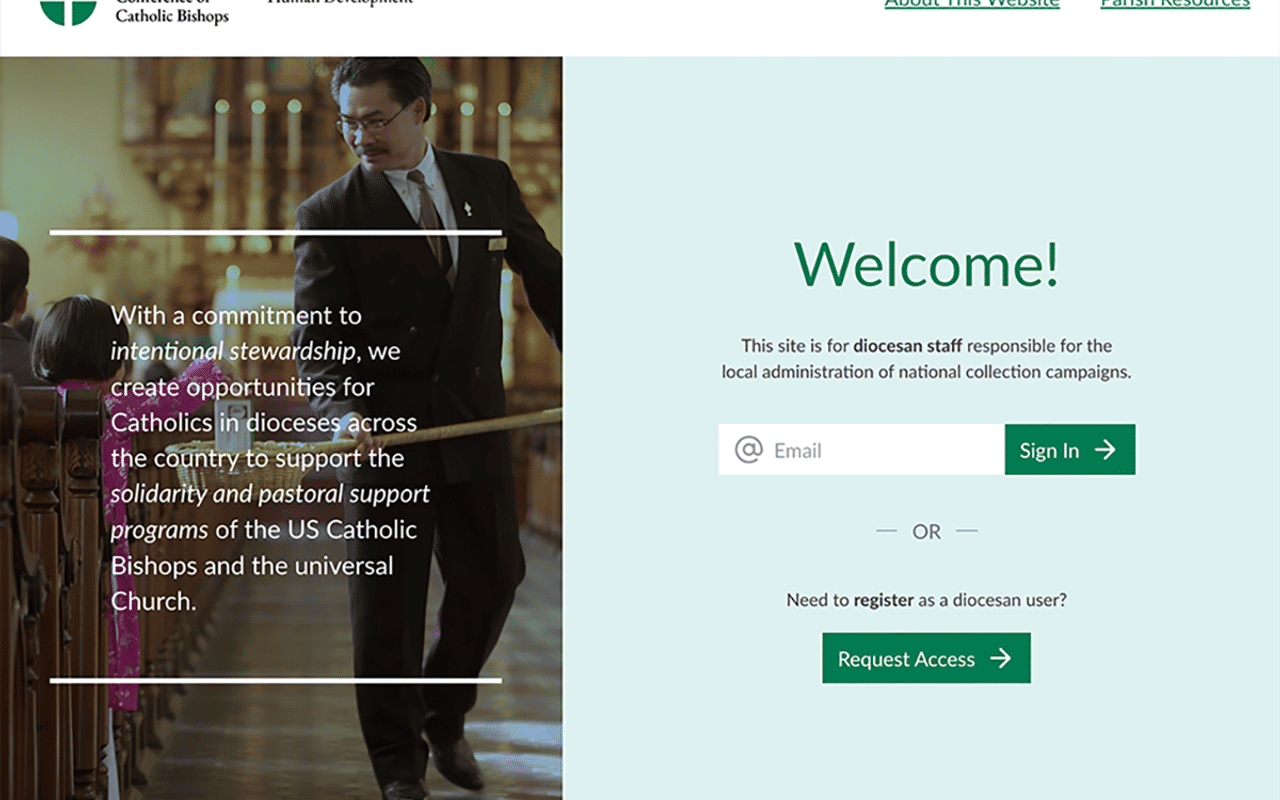 Homepage screenshot of nationalcollections.org