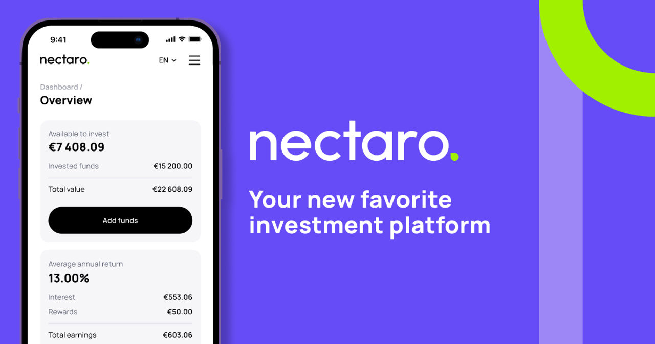 Homepage screenshot of nectaro.eu
