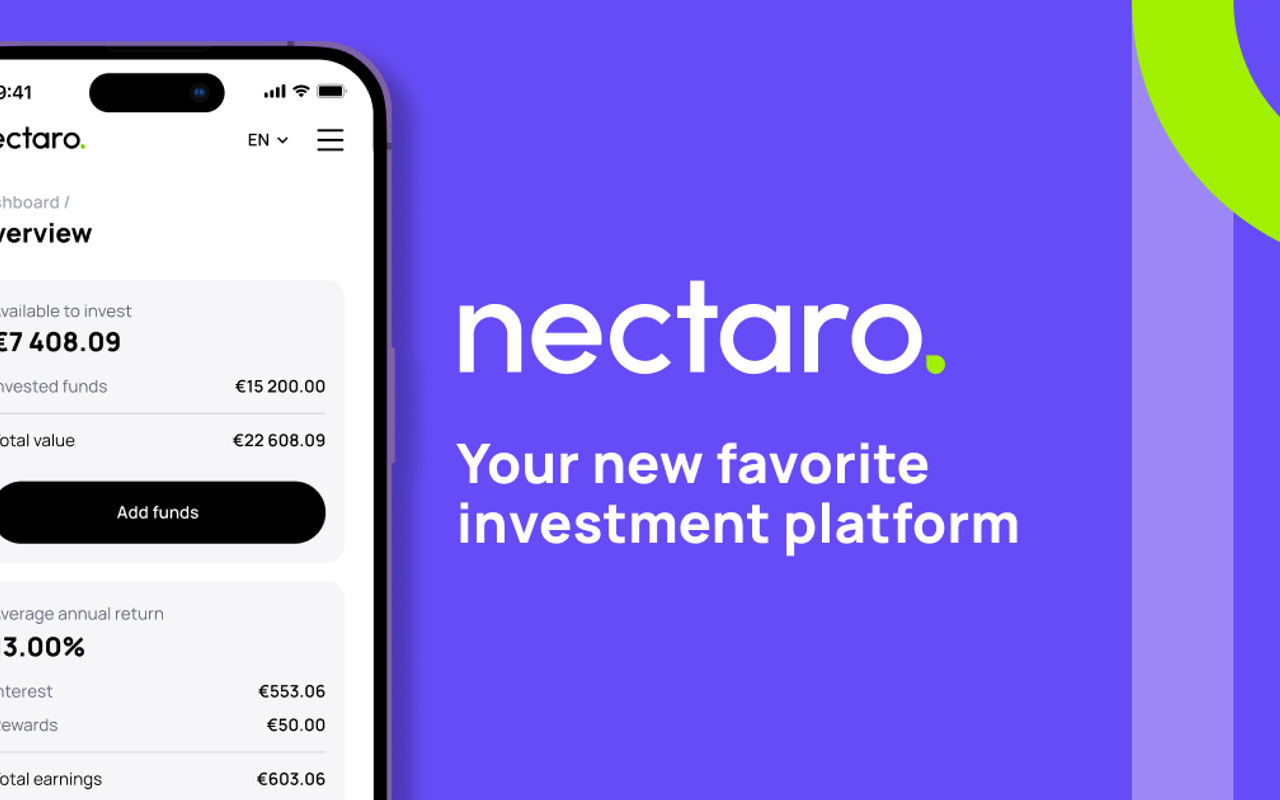 Homepage screenshot of nectaro.eu