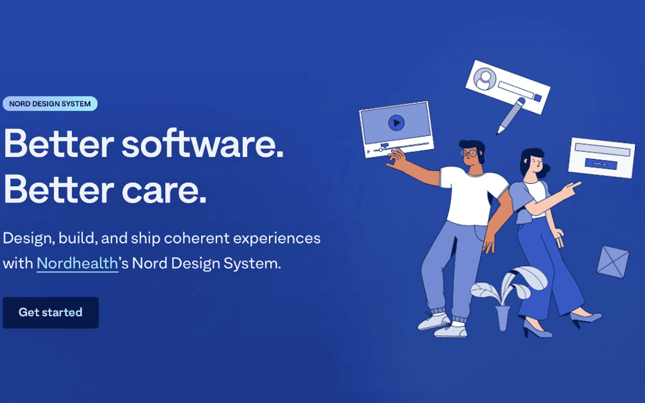 Homepage screenshot of nordhealth.design
