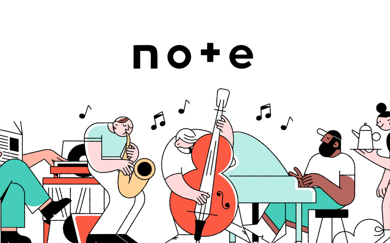 Homepage screenshot of note.com