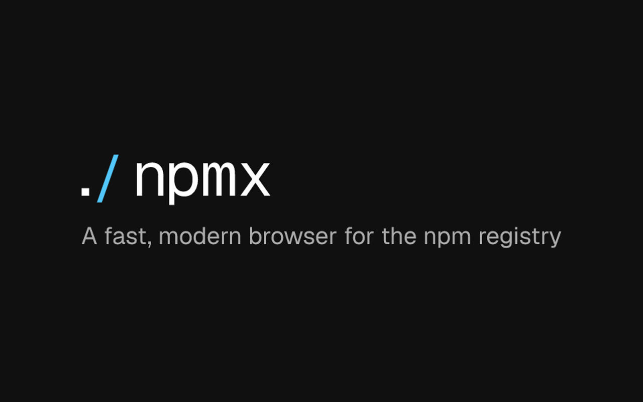 Homepage screenshot of npmx.dev