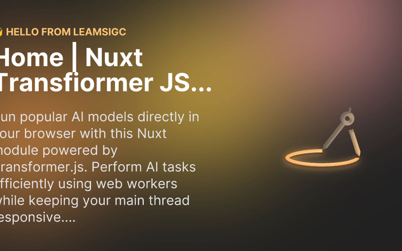Homepage screenshot of nuxt-transformers-js.giessen.dev